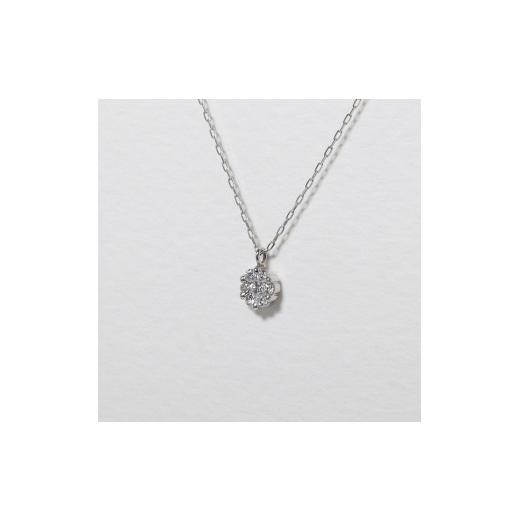 ふるさと納税 アクセサリー ネックレス 山梨県 甲斐市 プラチナ 0.10ct フラワーダイヤモンドネックレス　BQ-195の画像