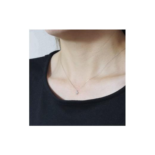 ふるさと納税 アクセサリー ネックレス 山梨県 甲斐市 プラチナ 0.10ct フラワーダイヤモンドネックレス　BQ-195の画像