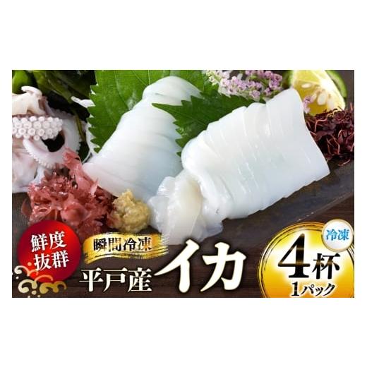 ふるさと納税 イカ 長崎県 平戸市 海鮮 魚介 イカ 4杯 1パック(冷凍) 舘浦漁業 長崎県 平戸市 hr42bgy420424 新鮮 刺身 瞬間冷凍 冷凍 コリコリ 直送 冷凍 …