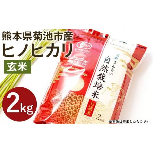 ふるさと納税 玄米 熊本県 菊池市 通常パック 令和7年産 熊本県菊池産 ヒノヒカリ 玄米 計2kg(2kg×1パック)七城物語 高野さんちの自然栽培米 米 お米 こめ…