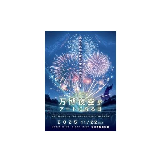 ふるさと納税 花火大会チケット 大阪府 摂津市 第4回万博夜空がアートになる日 花火鑑賞チケット パノラマシート大人ペア(大阪北摂エリア共通返礼品) 1673457