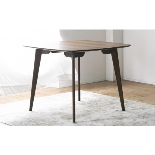 ふるさと納税 家具 テーブル 福岡県 柳川市 ウォルナット材のスクエアダイニング(90cm) 正方形 四角 90cm角 天然突板 / テーブル 机 木製 インテリア 家具 …