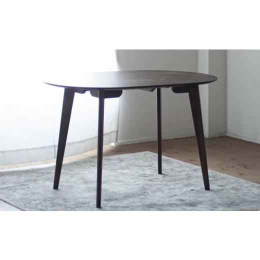 ふるさと納税 家具 テーブル 福岡県 柳川市 ウォルナット材のオーバルダイニング (120cm) 楕円形 天然突板 / テーブル 机 木製 インテリア 家具 ダイニング…