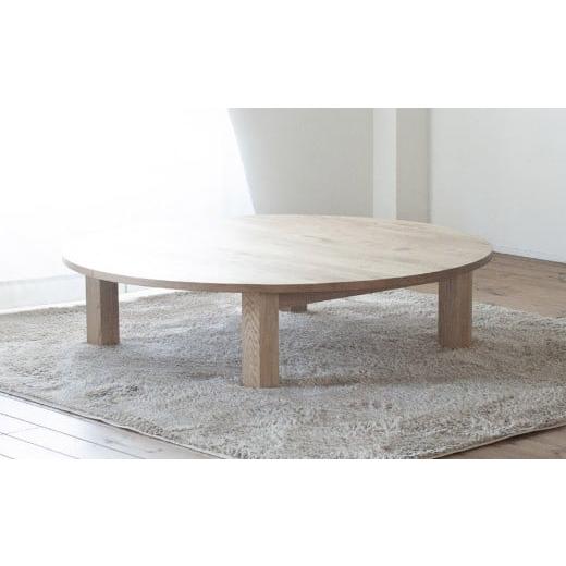 ふるさと納税 家具 テーブル 福岡県 柳川市 くりのちゃぶ台 (直径130cm・国産栗材・オイル塗装) / ちゃぶ台 食卓 座卓 ローテーブル テーブル 机 ラウンド…