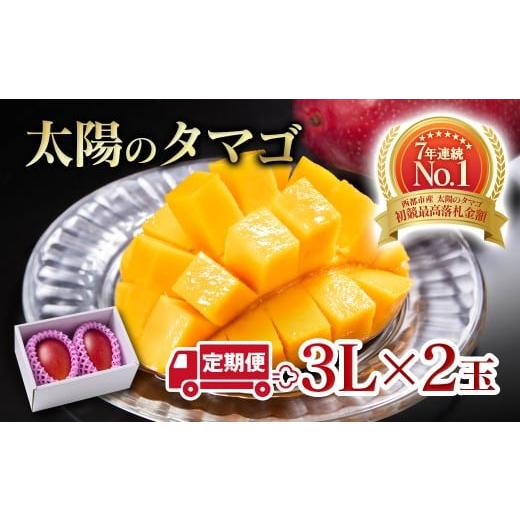 ふるさと納税 マンゴー 宮崎県 西都市 2ヶ月定期便 最高級ブランド『太陽のタマゴ』大玉 3Lサイズ2個入り 糖度15度以上 宮崎県西都市産完熟マンゴー 8.5-8 宮…