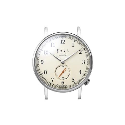 ふるさと納税 時計 メンズ腕時計 東京都 武蔵野市 株式会社Knot 選べる ストラップカラー 8色 オートマティック スモールセコンド シルバー×アイボリー (CA…