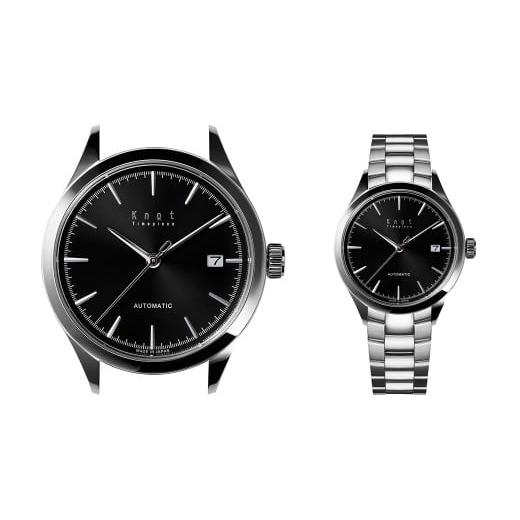 ふるさと納税 時計 メンズ腕時計 東京都 武蔵野市 シルバー×ブラック (AT-38SVBK) 株式会社Knot 選べる プレミアムシリーズ オートマティック & ステンレ…