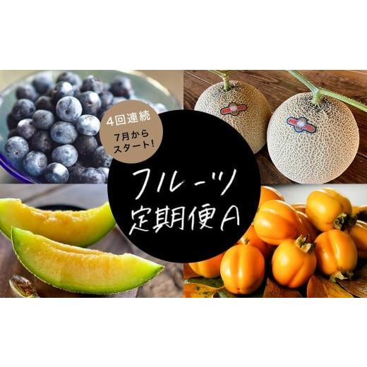 ふるさと納税 メロン 島根県 津和野町 発送月固定定期便 フルーツ定期便A 旬の美味しい果物を毎月1種全4回 4014614