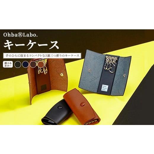 ふるさと納税 小物 栃木県 上三川町 ネイビー キーケース ネイビー