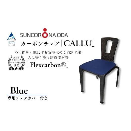 ふるさと納税 家具 石川県 小松市 軽量・高強度のカーボンチェア「CALLU」専用チェアカバー：ブルー 家具 デザイナーズ チェア いす 受注生産 専用チェアカバ…の画像