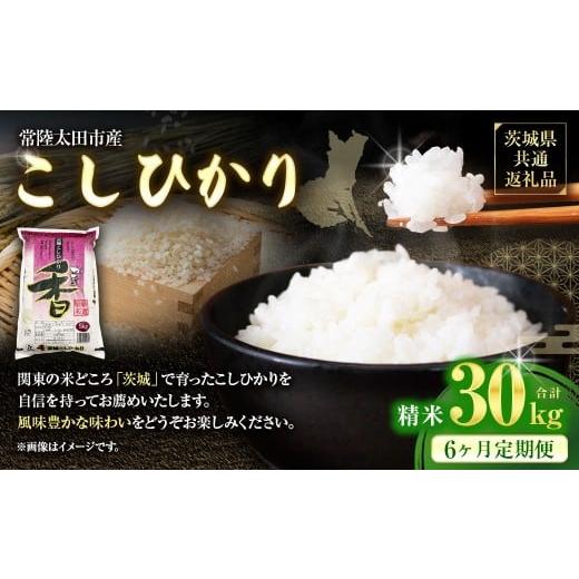 ふるさと納税 米 コシヒカリ 茨城県 神栖市 6ヶ月定期便 令和7年産 新米 茨城県産 こしひかり 精米 5kg (茨城県共通返礼品・常陸太田市産) 5kg×6ヶ月 (計…