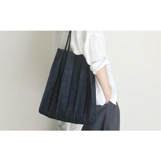 ふるさと納税 カバン トートバッグ 岡山県 倉敷市 pleats トートバッグ M デニム素材 デニム トート バッグ 鞄 かばん インディゴ 岡山県 倉敷市