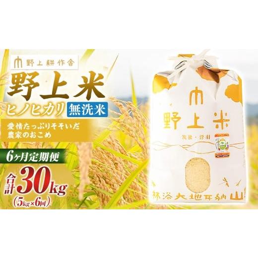 ふるさと納税 米 ヒノヒカリ 福岡県 うきは市 6か月定期便 無洗米 野上米 5kg×6回 計30kg 2025年10月下旬より発送予定 ヒノヒカリ 米 こめ コメ お米 常温 …