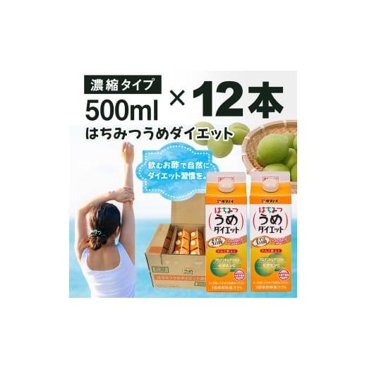 ふるさと納税 果汁飲料 茨城県 土浦市 はちみつうめダイエット濃縮タイプ 500ml×12本 タマノイ酢 さっぱり梅風味 はちみつ入り 飲用アレンジや料理にも 日本…