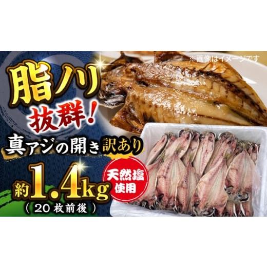ふるさと納税 干物 アジ 神奈川県 横須賀市 訳あり 漁師町佐島 真アジの開き 1,4kg(20枚前後)セット 干物 横須賀 石川水産