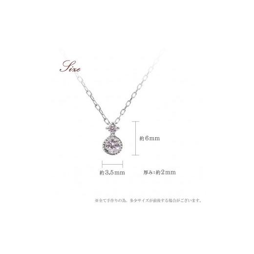 ふるさと納税 アクセサリー ネックレス 京都府 京都市  心葉／京都kokoroba kyoto K10 天然ダイヤモンド×2石 0.08ct ネックレス「ホワイトゴールド」 K10 WG…の画像