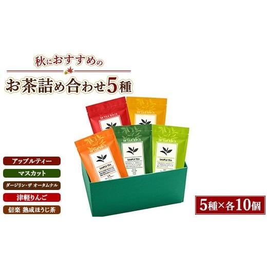 ふるさと納税 紅茶 茶葉・ティーバッグ 栃木県 上三川町 秋におすすめのお茶5種詰め合わせ(ティーバッグ)「アップルティー」「マスカット」「ダージリン・ザ…