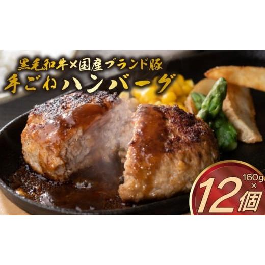 ふるさと納税 肉 ハンバーグ 静岡県 三島市 A5ランク 黒毛和牛 ブランド豚 網巻き 手ごね ハンバーグ 160g×12個 セット 個包装 冷凍 国産 牛肉 豚肉 小分け …