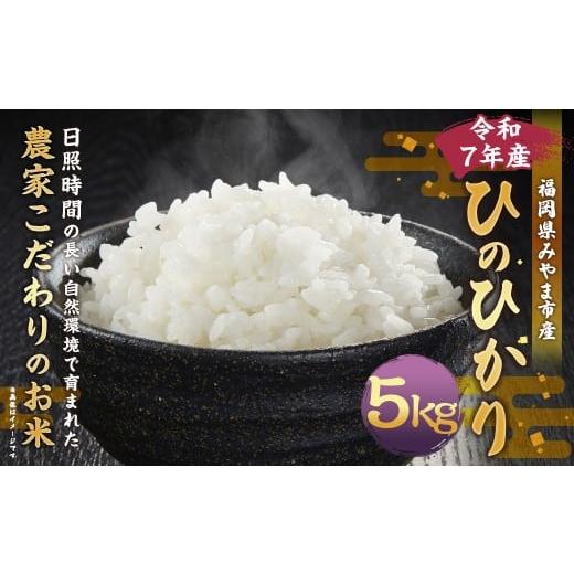 ふるさと納税 米 ヒノヒカリ 福岡県 みやま市 A325 令和7年産 アッキーファームのお米「ひのひかり」 5kg 白米 ヒノヒカリ お米 こめ 精米 単一原料米 ごはん …