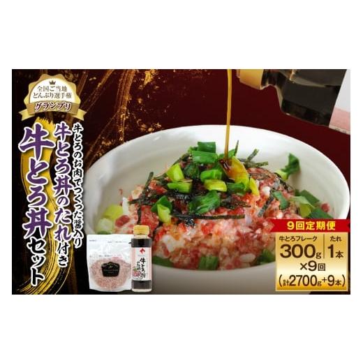 ふるさと納税 肉 北海道 清水町 9回定期便 受賞歴多数 人気の牛とろ丼セット 300g 牛とろのお肉でつくった醤入り牛とろ丼のたれ付き_S006-0236 9回定期便　 1…_1