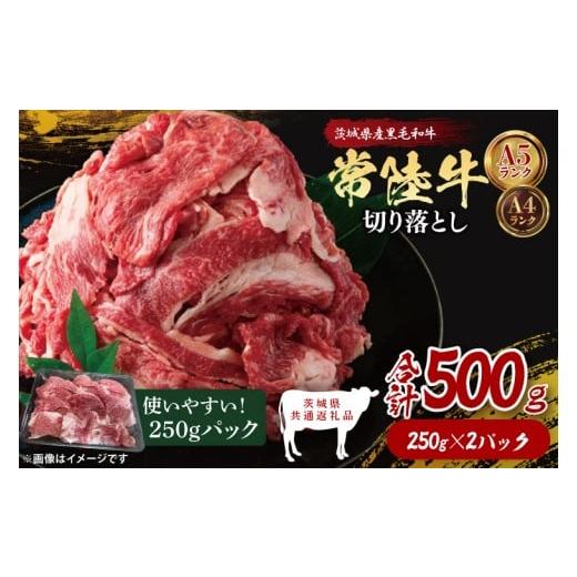 ふるさと納税 牛肉 茨城県 大子町 茨城県共通返礼品 常陸牛切り落とし500g(250g×2)|ブランド牛 銘柄牛 和牛 黒毛和牛 国産 A5・A4ランク 等級 お肉 牛肉 …