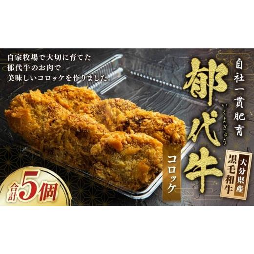 ふるさと納税 牛肉 大分県 九重町 自社一貫肥育・郁代牛のコロッケ(大分県産黒毛和牛のコロッケ) 5個 惣菜 コロッケ おかず 揚げ物 牛肉コロッケ