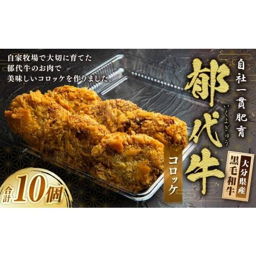 ふるさと納税 惣菜・レトルト 冷凍 大分県 九重町 自社一貫肥育・郁代牛のコロッケ(大分県産 黒毛和牛のコロッケ) 計10個 コロッケ ころっけ 黒毛和牛 和牛 …