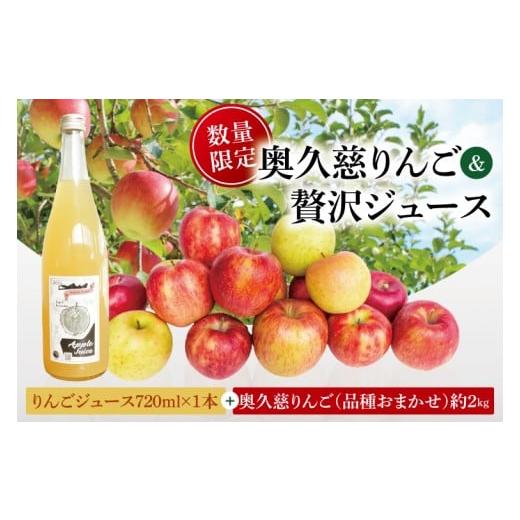 ふるさと納税 果汁飲料 りんご 茨城県 大子町 数量限定 三村観光りんご園 10月より順次発送予定 樹上完熟 奥久慈りんご&贅沢ジュース(品種おまかせ約2kg&7…