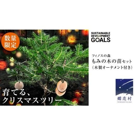 ふるさと納税 雑貨・日用品 苗木 群馬県 嬬恋村 12月 発送開始 クリスマス に最適 フィノスの森 もみの木の苗 セット かわいい カラマツの枝の オーナメント …