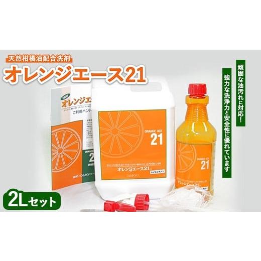 ふるさと納税 雑貨・日用品 茨城県 土浦市 オレンジエース21 2Lセット セット内容 (2L本体 500mlスプレー付容器 注口 アルミックシート 取扱説明書) 離島への…