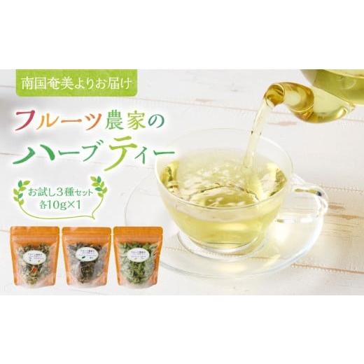 ふるさと納税 お茶類 鹿児島県 奄美市 南国奄美よりお届け フルーツ農家のハーブティー お試し3種セット