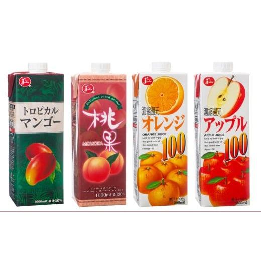ふるさと納税 果汁飲料 セット 熊本県 熊本市 厳選 大人気 果実飲料 セット 計8本 (トロピカルマンゴー 1L × 2本 / 桃果 1L × 2本 / オレンジ100 1L × 2…