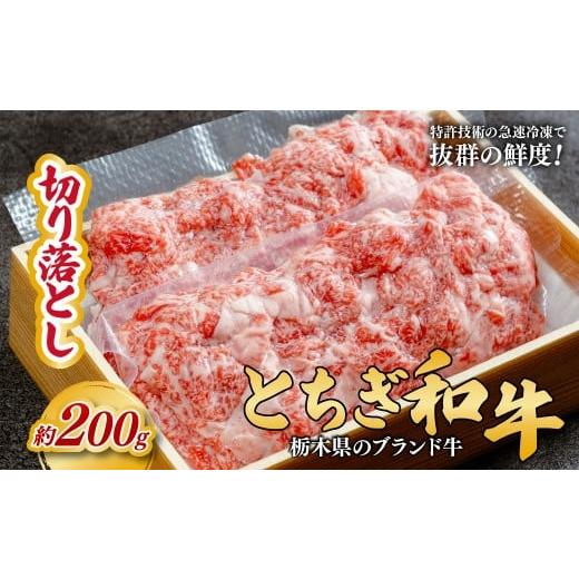 ふるさと納税 牛肉 栃木県 茂木町 とちぎ和牛の切り落とし 200g 栃木県共通返礼品 | 牛肉 肉 お肉 産地直送 国産 国産牛 牛丼 交雑 赤身 霜降り 希少 旨味 旨…