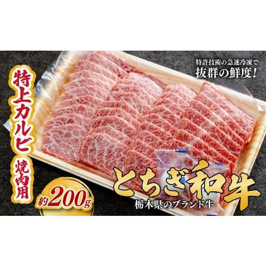 ふるさと納税 牛肉 バラ(カルビ) 栃木県 茂木町 とちぎ和牛の特上カルビ 焼肉用 200g 栃木県共通返礼品 | 牛肉 肉 お肉 カルビ 特上 バラ肉 焼肉 産地直送 国…
