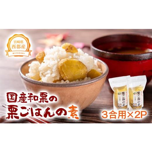 ふるさと納税 缶詰・瓶詰 野菜類 宮崎県 西都市 年末発送 秋の味覚 国産和栗の栗ごはんの素 3合用×2パック 先行予約 1-287 くり 栗 国産 年末年始のごちそ…