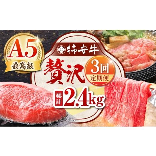 ふるさと納税 牛肉 モモ 三重県 亀山市 3回定期便 最高級A5等級 三重県産黒毛和牛 柿安牛 贅沢定期便 総計2.4kg 亀山市/柿安本店