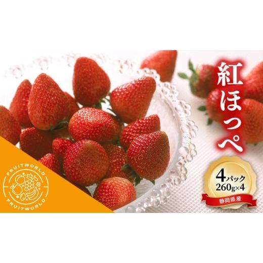 ふるさと納税 いちご 静岡県 袋井市 JA遠州中央 紅ほっぺ いちご 4パック 260g×4 遠中 静岡県 静岡 袋井市 袋井 イチゴ 苺 贈答 フルーツ 果物 くだもの 人気