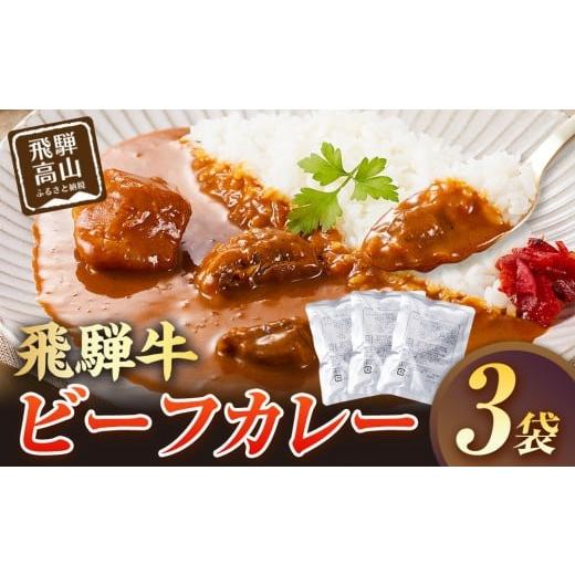 ふるさと納税 加工品等 レトルト 岐阜県 高山市 飛騨牛ビーフカレー 180g×3袋 | 飛騨牛 肉 牛 人気 おすすめ レトルト 長期保存 常温保存 加工品 便利 お手軽…