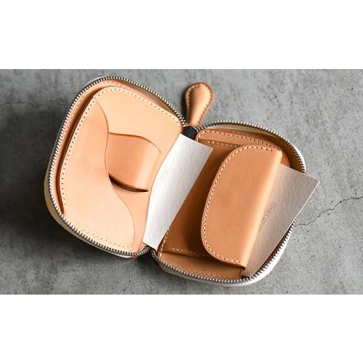 ふるさと納税 小物 香川県 琴平町 ファスナーウォレット 手のひらサイズのブッテーロ ショートサイズラウンドジップウォレット （ナチュラル） F5J-1050 ナチ…の画像