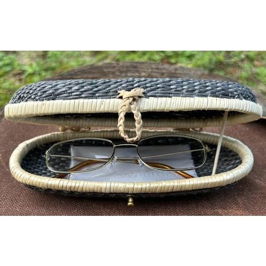 ふるさと納税 民芸品・工芸品 兵庫県 豊岡市 migiwa 月見草染めメガネケース / 伝統工芸品 行李編み メガネケース メガネ入れ 眼鏡 めがね 天然素材 高級 お…
