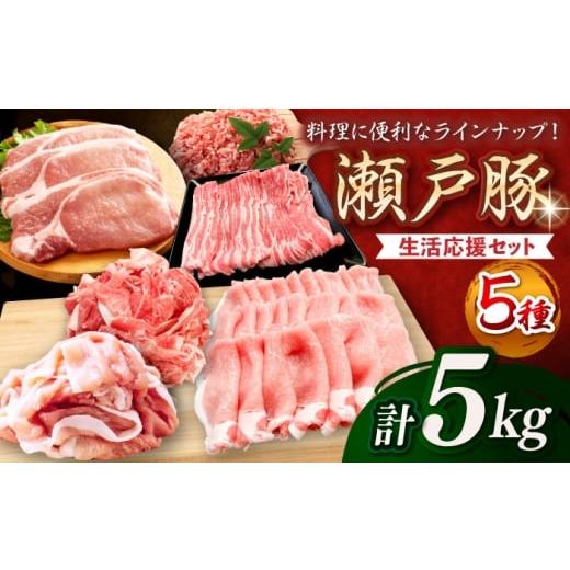 ふるさと納税 豚肉 しゃぶしゃぶ 愛知県 瀬戸市 瀬戸豚 生活応援セット 計5kg / 豚肉 小分け しゃぶしゃぶ セット / 瀬戸市 / 関屋精肉店