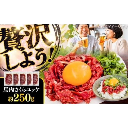 ふるさと納税 馬肉 熊本県 菊陽町 馬肉さくらユッケ 約250g(約50g×5パック) / 馬肉 ユッケ 馬刺しユッケ 小分け 生食用 熊本肥育 桜ユッケ 馬刺し 熊本県 お…