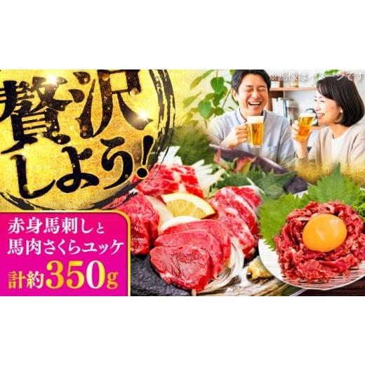 ふるさと納税 馬肉 熊本県 菊陽町 赤身馬刺し・馬肉さくらユッケ セット / 小分け 熊本 馬刺 赤身 馬刺し ユッケ 冷凍 馬肉 ヘルシー 真空 パック おつまみ …