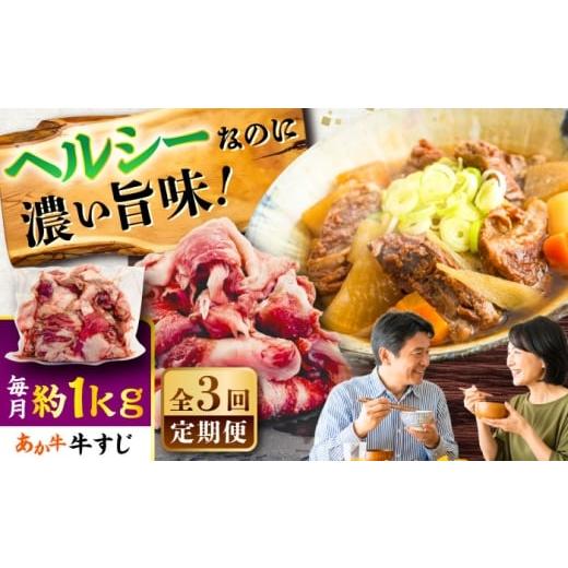 ふるさと納税 牛肉 熊本県 菊陽町 全3回定期便 熊本あか牛スジ 約1kg / 熊本県 あか牛 あかうし 和牛 牛すじ すじ肉 牛肉 お肉 褐毛和種 冷凍 国産 五右衛門…