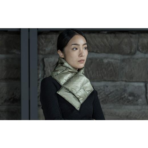 ふるさと納税 小物 ストール・マフラー 北海道 小樽市 UNISEX 北海道ダウン ： RETAR NUY ／ レタールヌイ ［KOKARI ／ コカリ］ DOWN MUFFLER ［PISTACHIO］…_1
