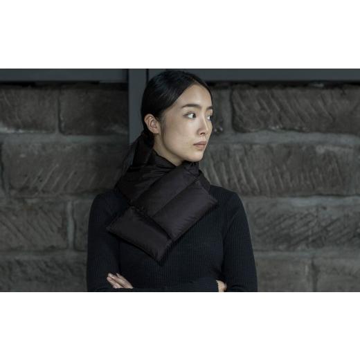 ふるさと納税 小物 ストール・マフラー 北海道 小樽市 UNISEX 北海道ダウン : RETAR NUY / レタールヌイ [KOKARI / コカリ] DOWN MUFFLER [BLACK] 202…