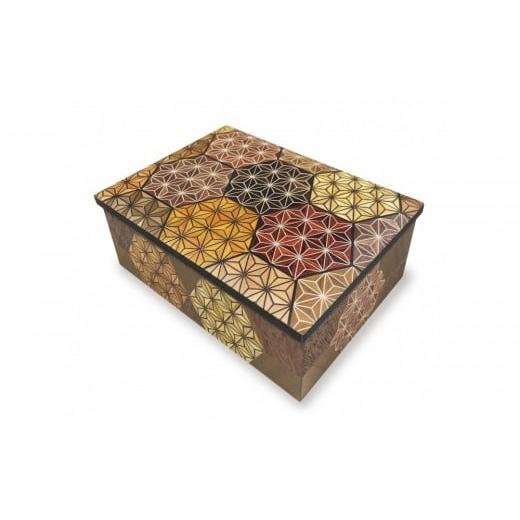ふるさと納税 木工品・竹工品 神奈川県 小田原市 箱根寄木細工 5寸小物入れ 亀甲 5寸小物入れ 神奈川県 小田原市