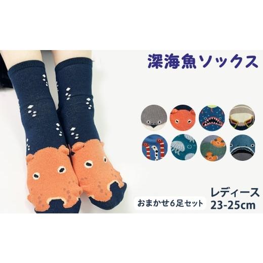 ふるさと納税 服 女 大阪府 箕面市 レディース 深海魚ソックス(おまかせ6足セット) m80-02 アシスト