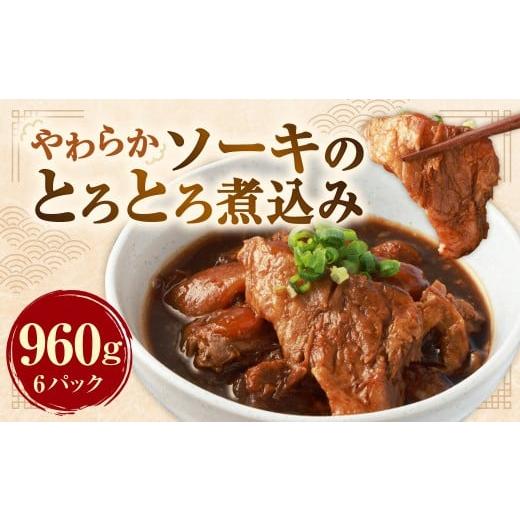 ふるさと納税 豚肉 熊本県 水上村 訳あり やわらかソーキのとろとろ煮込み 160g×6パック (計960g) / ソーキ 豚肉付き軟骨 お肉 肉 豚肉 軟骨 豚バラ 煮込…
