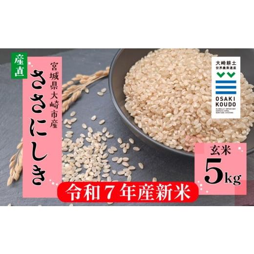 ふるさと納税 米 ササニシキ 宮城県 大崎市 令和7年産 宮城県大崎市古川産 ササニシキ[玄米]5kg|自然の恵みをまるごと味わう幻の米